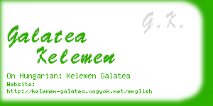 galatea kelemen business card